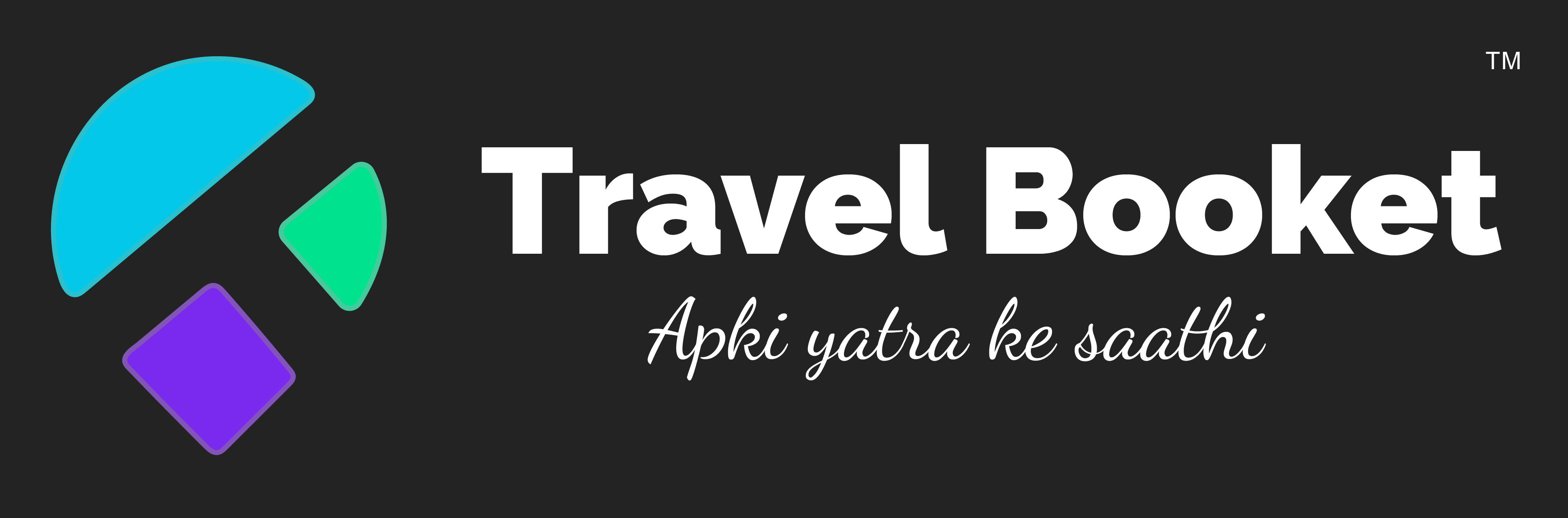Travel booket logo white