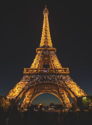 Eiffel Tower during nighttime