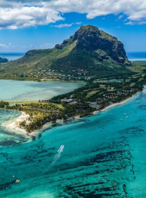 aerial photography of island beside body of water